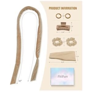 SEALED Fitifun Heatless Hair Curling Set